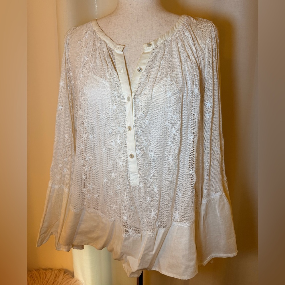 Chic Ivory Button-Down Blouse - image 1